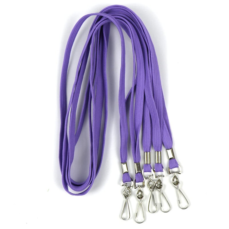 Beebel Lanyards 100 Pack Purple Lanyards with Swivel Hook Clips for ID Name Badge Holder (Purple, 100 Pack) - Image 5